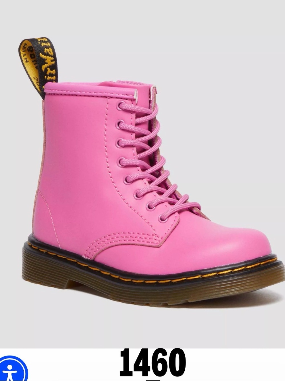 Kids Dr.Martens Pink 1460 boots size 11